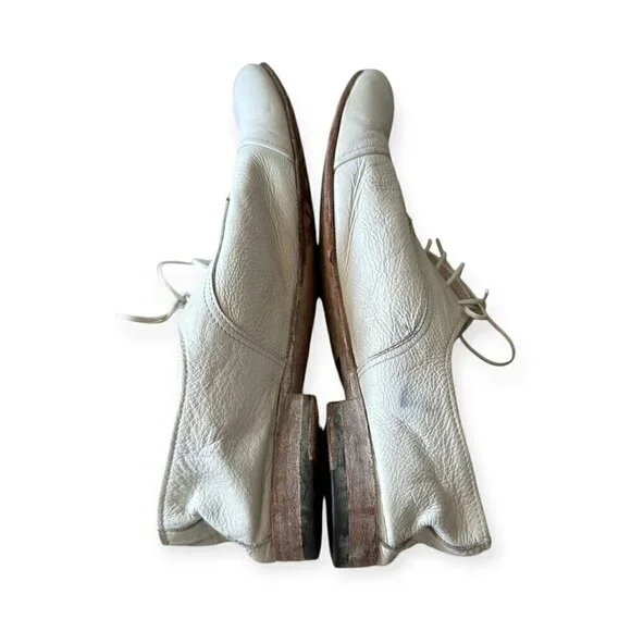 Vintage Y2K, Strategia Distressed white Oxford Shoes, Size 39EU